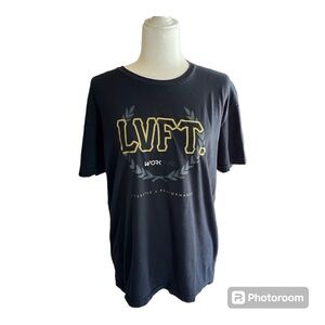 Live Fit Apparel Work Hard Black Graphic T-Shirt Size L